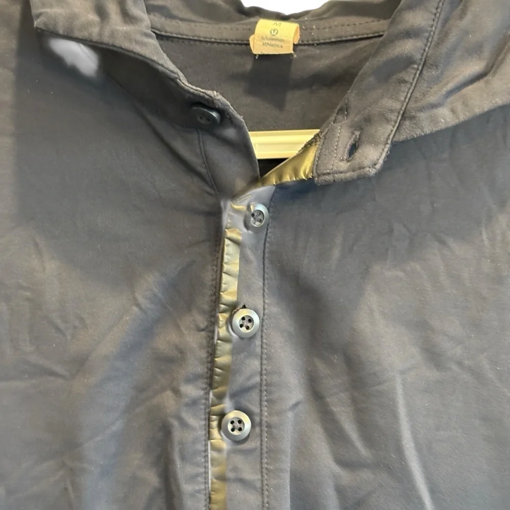 Lululemon Mens Shirt Size Medium Navy Performance Polo